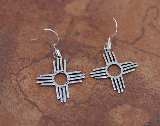 Sterling Silver Zia Earrings