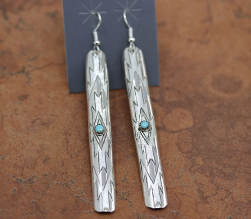 Navajo Sterling Silver Turquoise Earrings