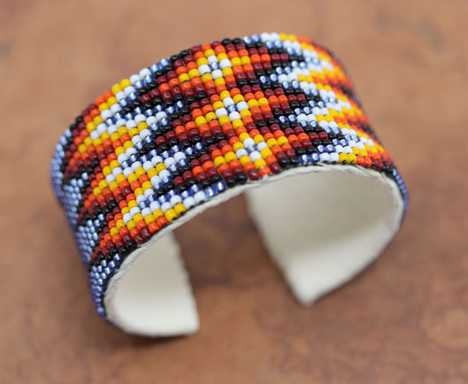 Navajo Leather Beaded Bracelet
